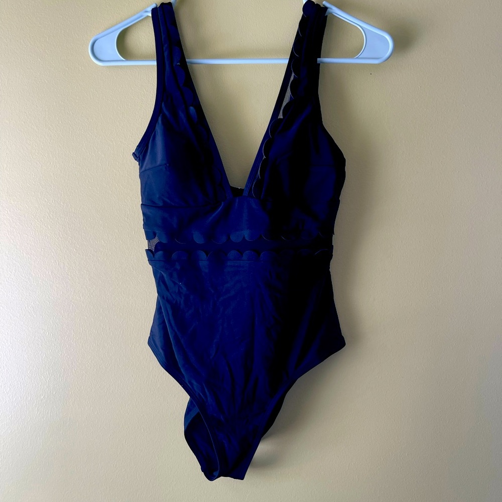 Black one piece bathing suit